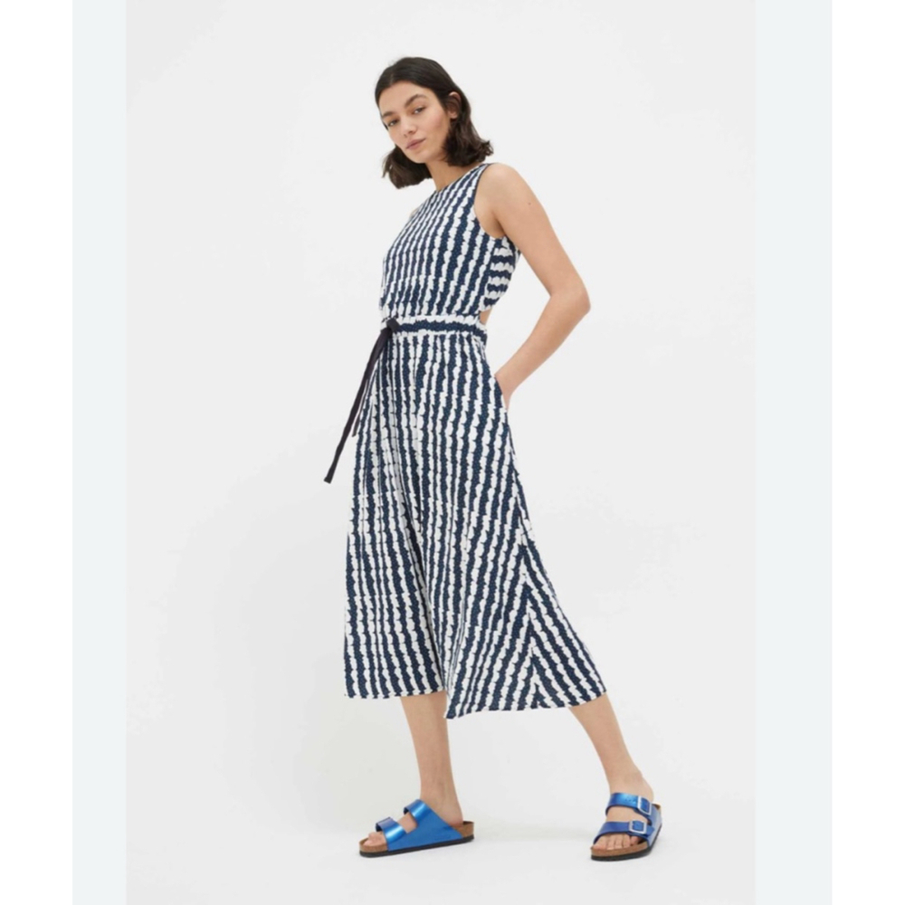 Chinti & Parker 100% Bamboo Whirl Print Midi Dress